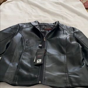 Ega Emporio Jackets \u0026 Coats | Black Leather Jacket | Color: Black | Size: XXL | Virgrn's Closet